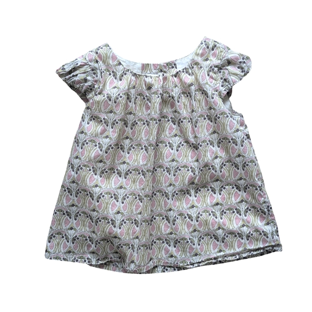 neige Button Back Bubble Cap Sleeve Top - Size 4T